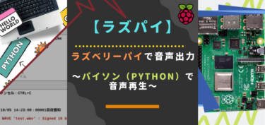 【ラズパイ】Raspberry Piで音声出力~パイソン(python)で音声再生~