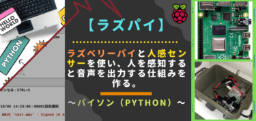 【ラズパイ】Raspberry Piと人感センサーを使い、検知すると音声を出力する仕組みを作る。